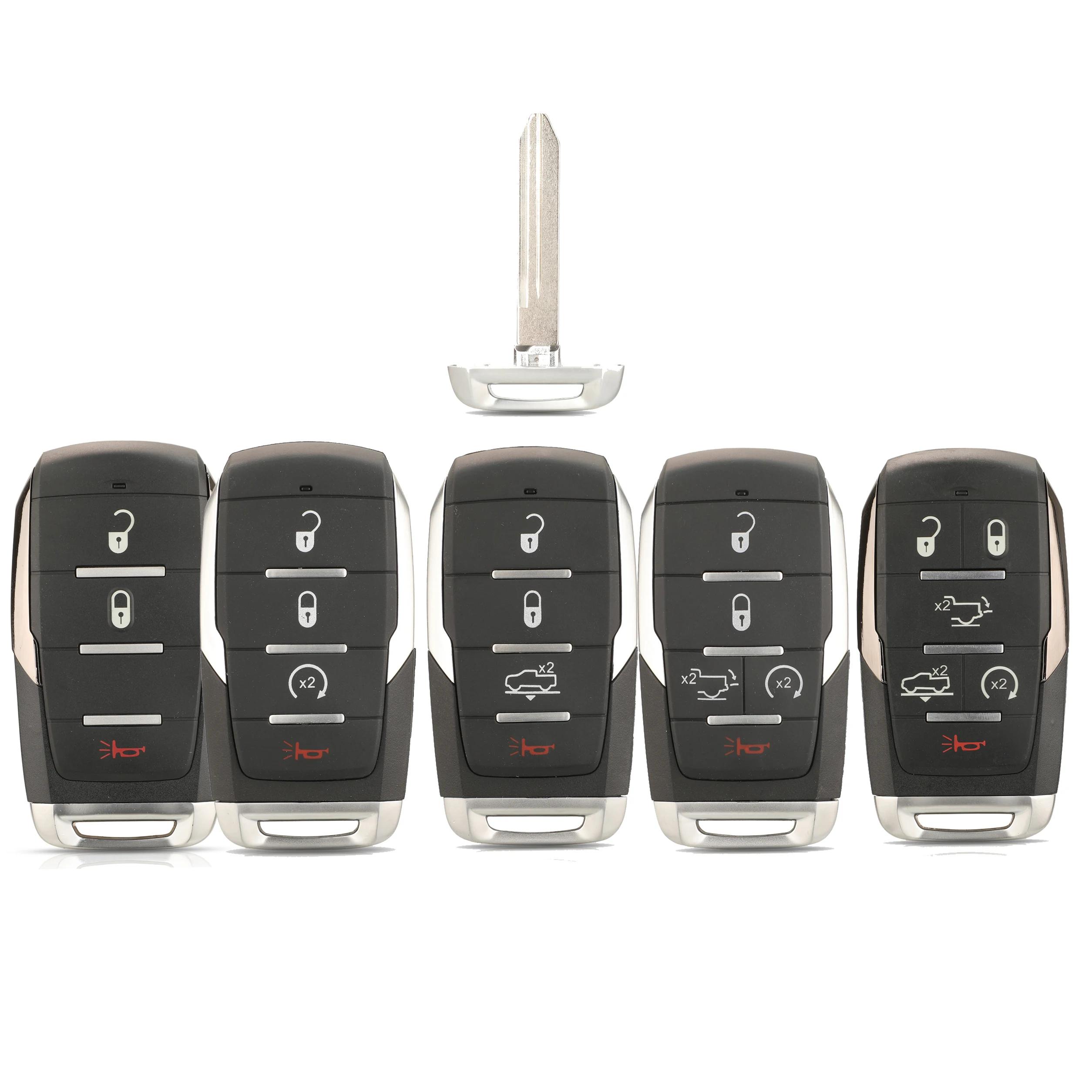 jingyuqin Smart Car Key Shell Case For RAM 1500 2019-2020 Pickup Smart Key 3/4/5/6 Buttons